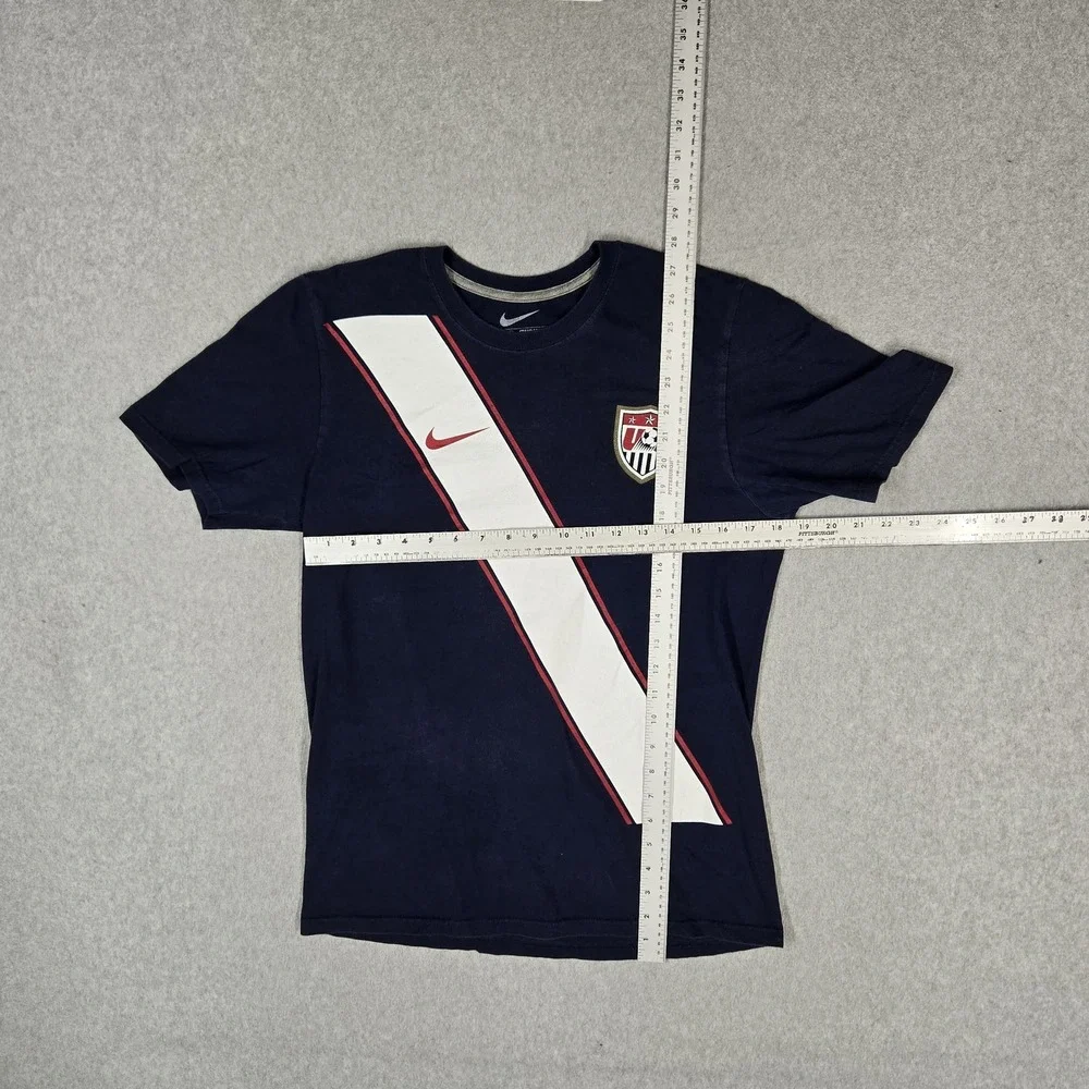 United States Soccer Men Men Shirt M Blue #10 Nike Swoosh Team Logo Graphic